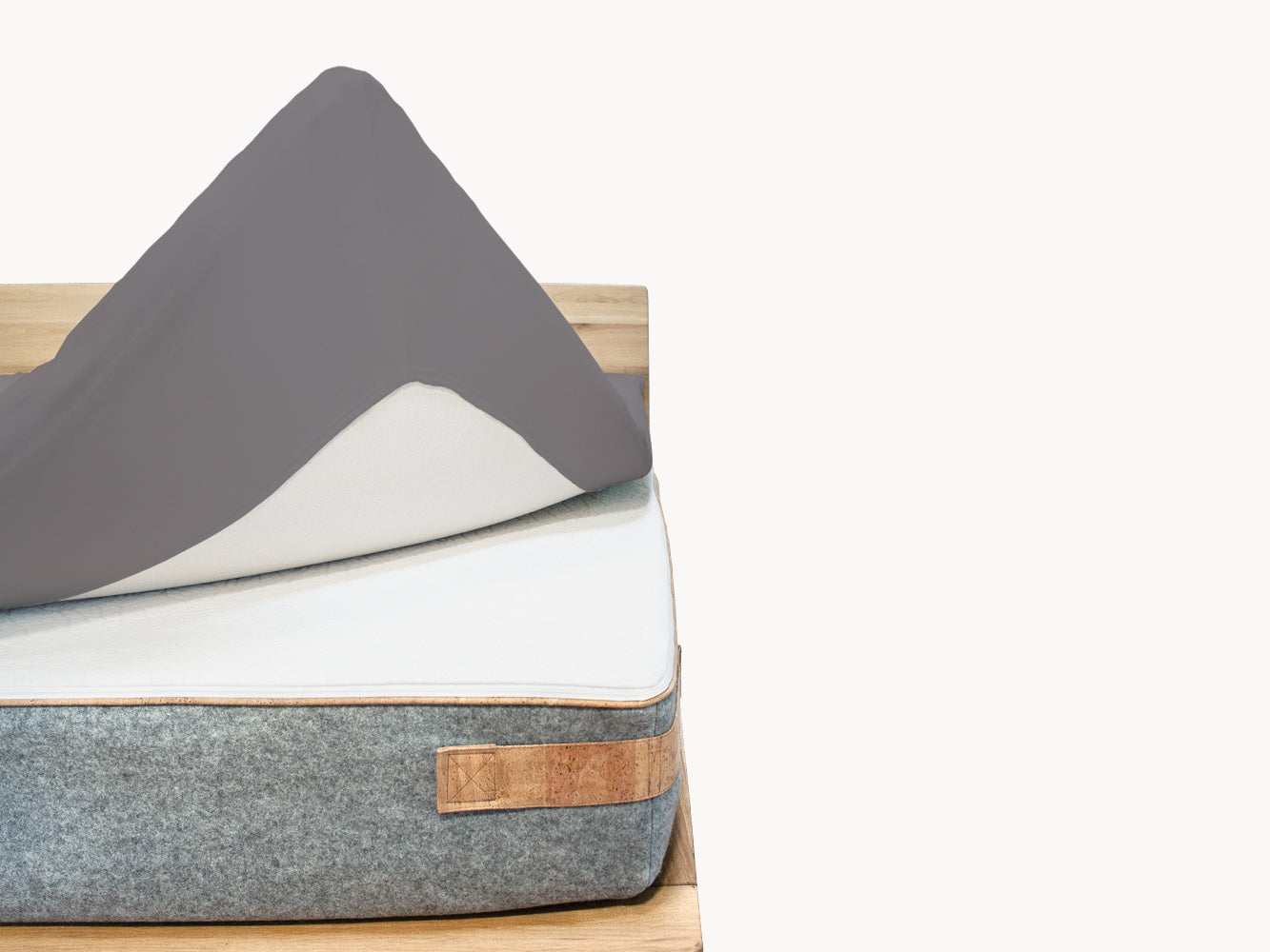 Premium Topper Spannbetttuch anthrazit 140 x 200 - 210 cm - Sale