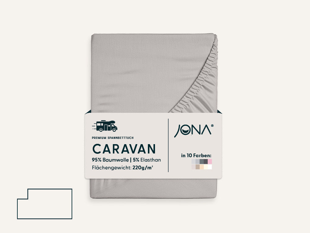 Caravaning Spannbettlaken mit einem Eckausschnitt