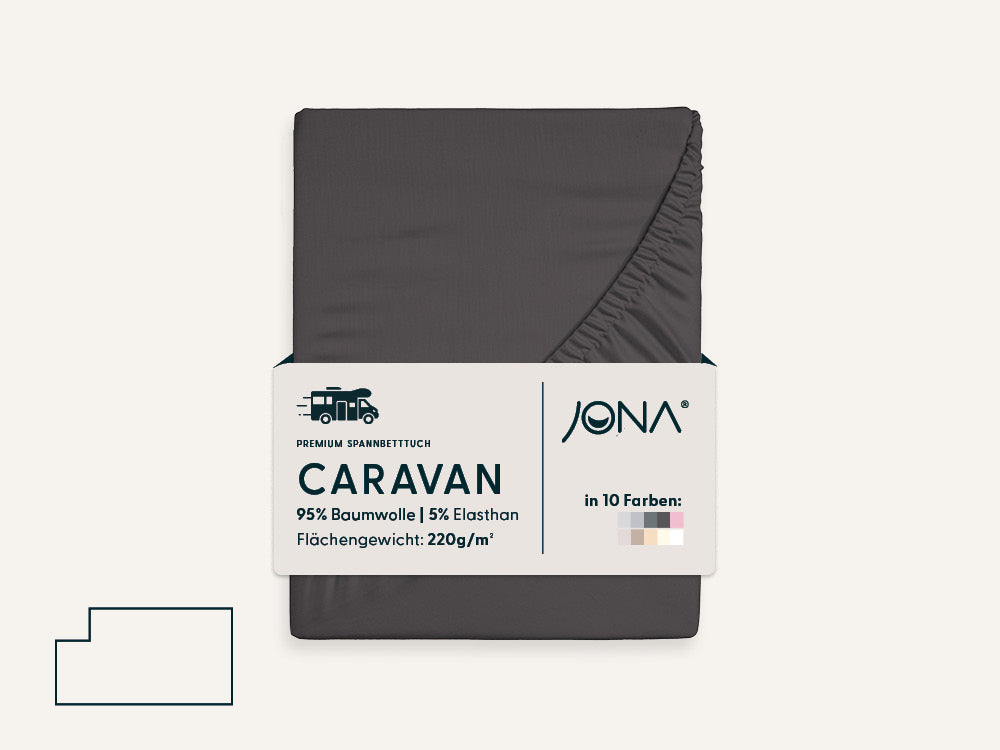 Caravaning Spannbettlaken mit einem Eckausschnitt