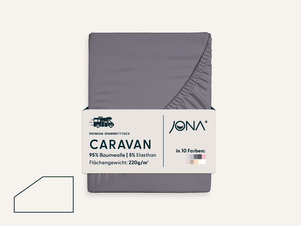 Caravaning Spannbettlaken mit schrägem Eckabschnitt