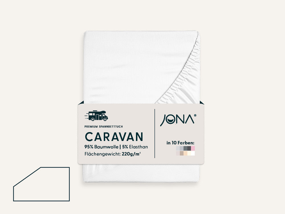 Caravaning Spannbettlaken mit schrägem Eckabschnitt