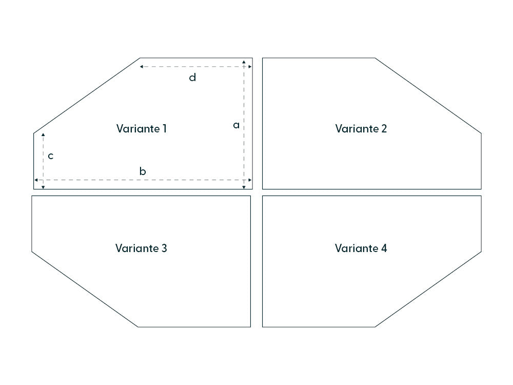 Caravaning Spannbettlaken mit schrägem Eckabschnitt