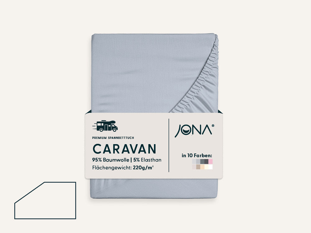 Caravaning Spannbettlaken mit schrägem Eckabschnitt