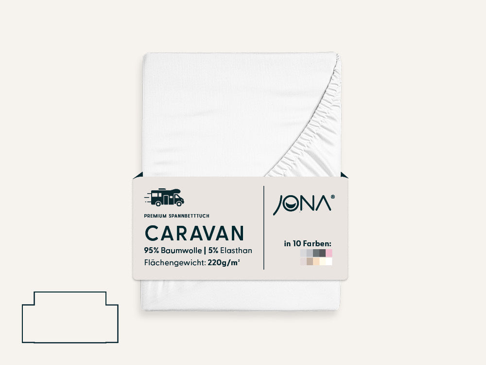 Caravaning Spannbettlaken mit zwei Eckausschnitten