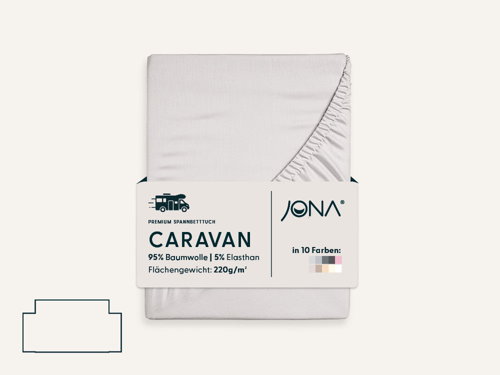 Caravaning Spannbettlaken mit zwei Eckausschnitten