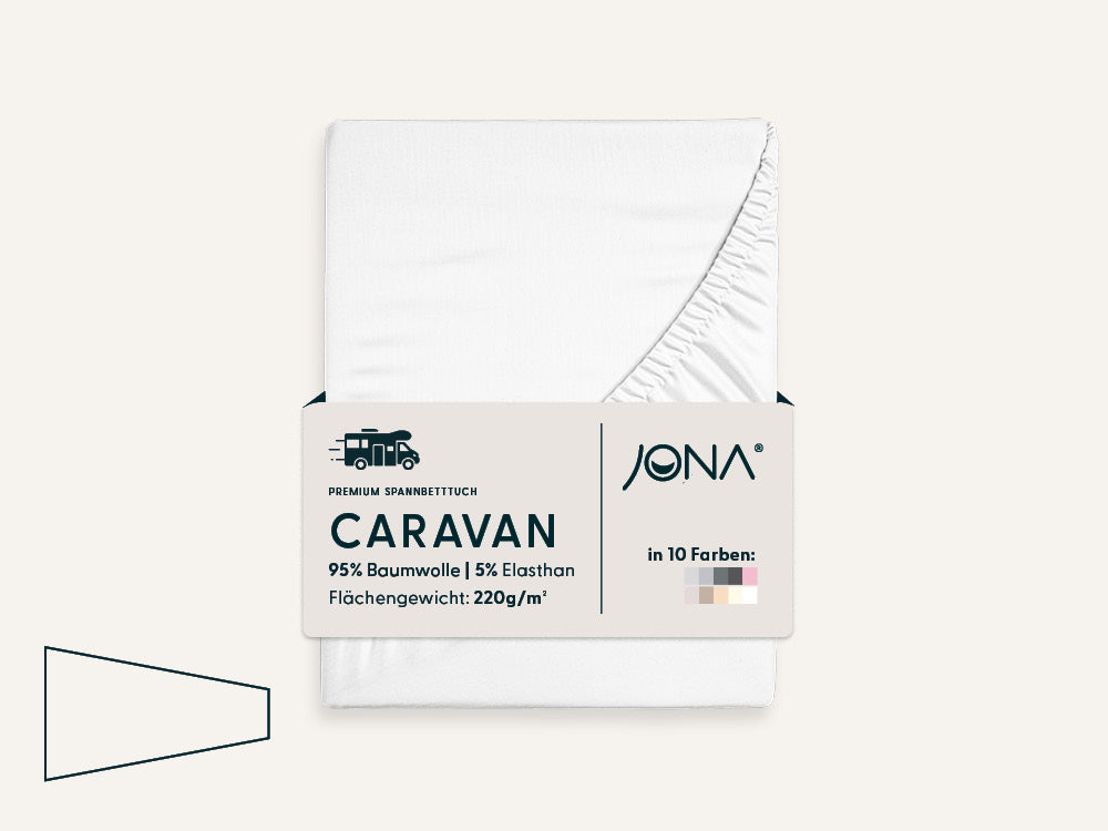 Caravaning Spannbettlaken mit zwei schrägen Seiten
