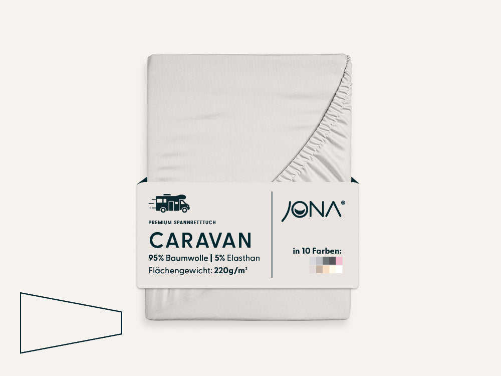 Caravaning Spannbettlaken mit zwei schrägen Seiten