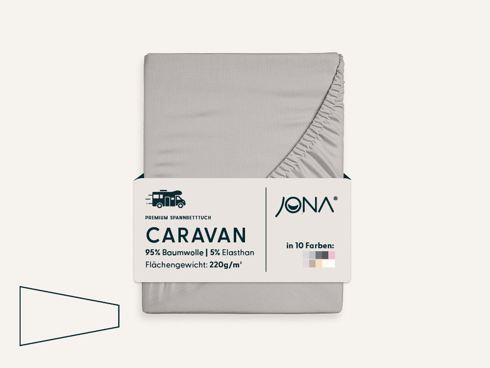 Caravaning Spannbettlaken mit zwei schrägen Seiten