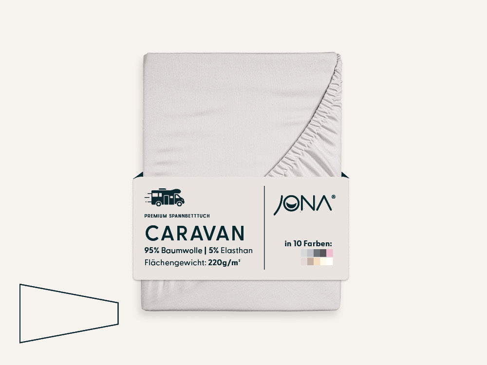 Caravaning Spannbettlaken mit zwei schrägen Seiten