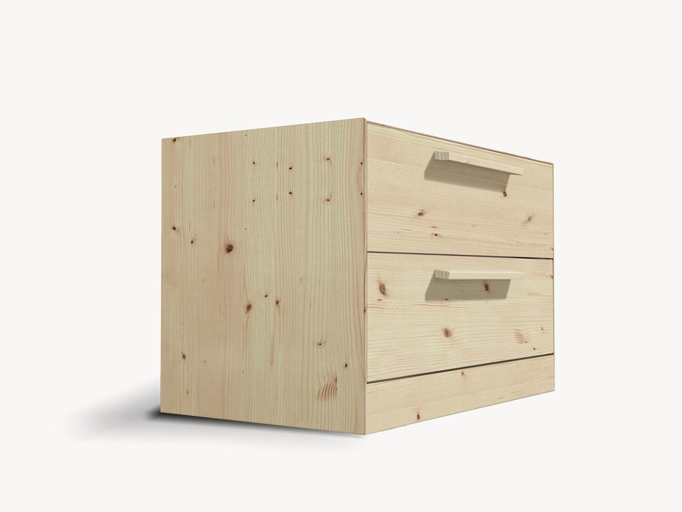 Nachtkästchen mit zwei Schubladen NALANI