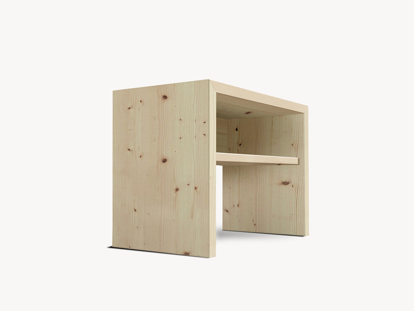 Nachtkästchen ohne Schublade VENLA metallfrei