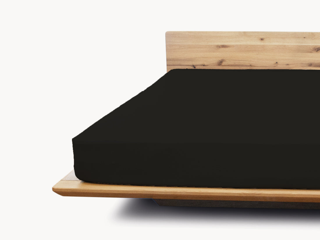 Deluxe Matratzen Spannbetttuch schwarz