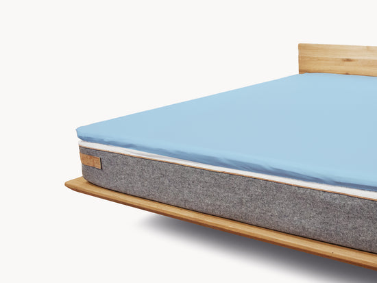 Premium Topper Spannbetttuch bleu