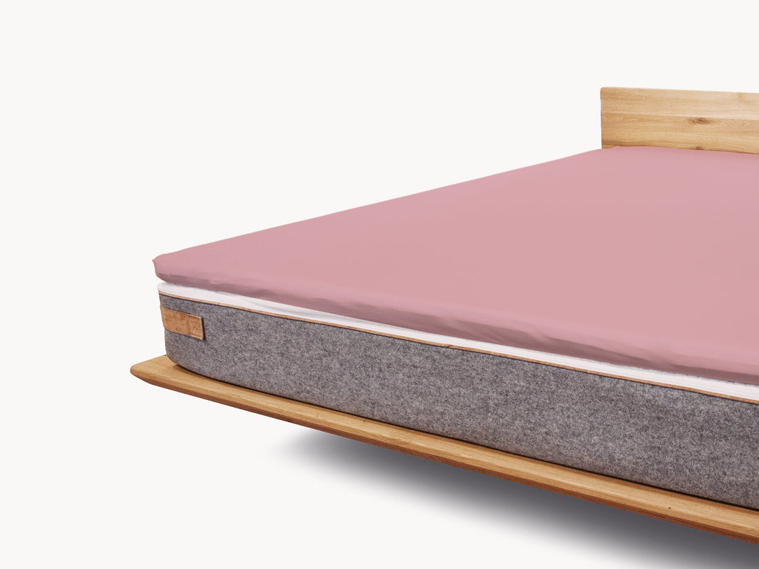 Premium Topper Spannbetttuch mattrosé 200x200 cm - Sale