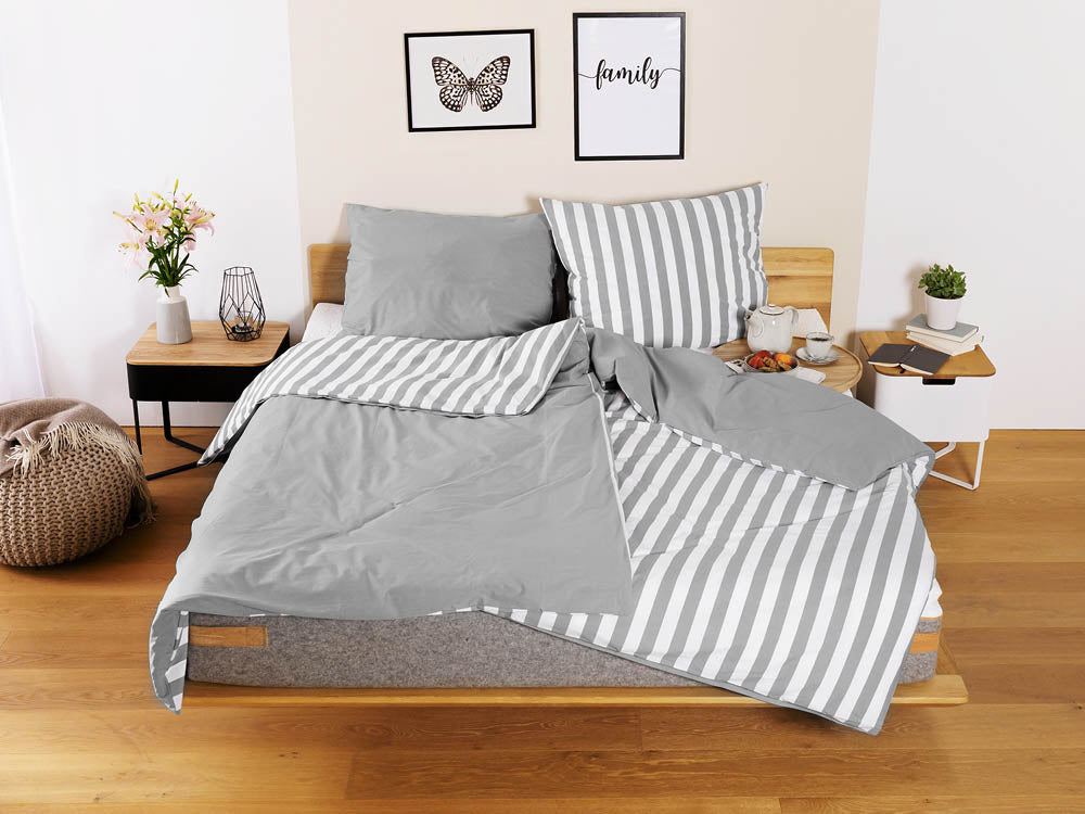 stilvoller Schlafzimmer-Look mit der JONA Bettwäsche MORTO